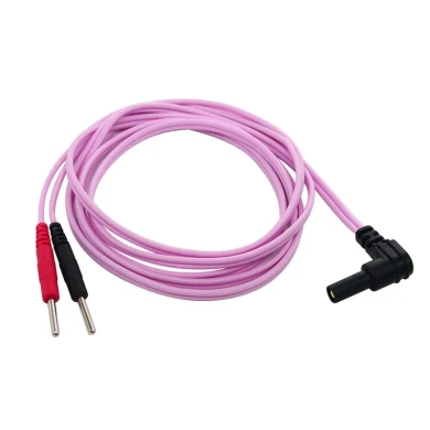 Customized DC2.35mm safety plug To 2.0mm Electrode Pin Lead wire for TENS | Dongguan TENS EMS Lead Wire Manufacturer