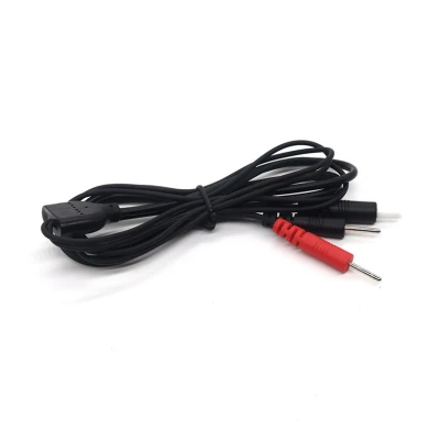 Customized DC2.35mm safety male plug to SR 2.0mm electrode pin cable with 5 leads wire | Lead Wire Manufacturer