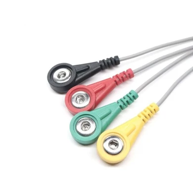 Customized Lemos Plug to 4 Leads 4.0mm Female Snap Wire For Medical Devices | Dongguan Medical Wire Manufacturer