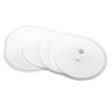 2.5mm male sanp 2P dual conductive electrode with white non-woven fabric electrode pad | Dongguan Medical accessory manufacturer