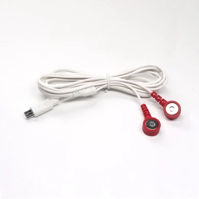 Customized Micro Male Plug To 3.5mm Magnetic Female Electrode Snap Cable | Durable ECG/EKG Medical Cable Supplier from Dongguan