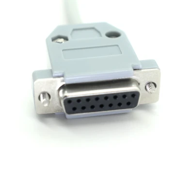 Customized DB15PIN Female Plug to SR Splitter to 4.0mm Female Snap Electrode Cable with 13 Leads wire | Dongguan Medical Cable Supplier