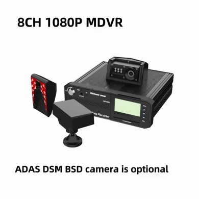 H.265 hard compression mode AI HD car video recorder 4g gps mobile dvr driver fatigue monitor system