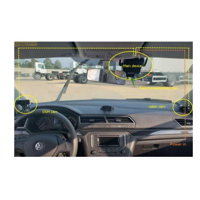 3CH/4CH AHD Video recorder with AI function DSM ADAS camera 4G WIFI GPS car black box for vehicle truck bus reversing dashcam