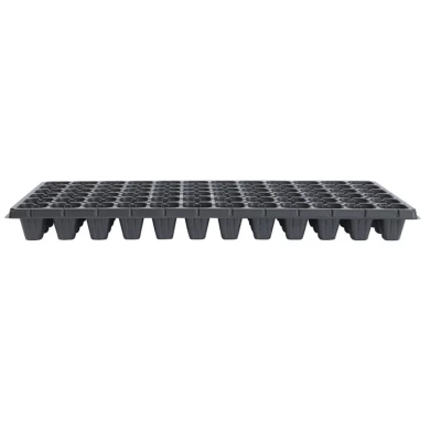 72 Cells Cheap Tomato Broccoli Squash Eggplant Black PS Plastic Indoor Seedling Starting Trays