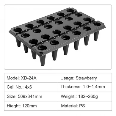 Custom 24 Cells Deep Garden Indoor Strawberry Microgreens Plastic Seed Planting Trays