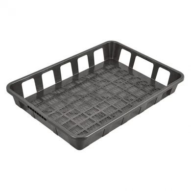 Heavy Duty Black PP Plastic Rectangle Mesh Grid Garden Sprouts Seed Propagation Tray