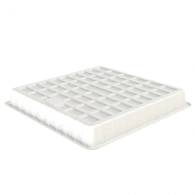 ABS HIPS Plastic Deep White 4x4 Hydroponic Grow Flood Tray For Plants