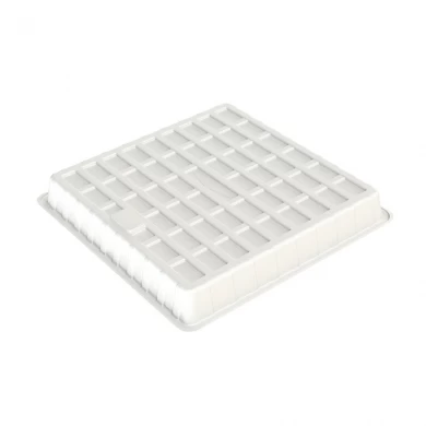 ABS HIPS Plastic Deep White 4x4 Hydroponic Grow Flood Tray For Plants