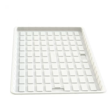 Cheap 4x6 White Plastic Hydroponic Rolling Greenhouse Mushroom Growing Trays With Drain