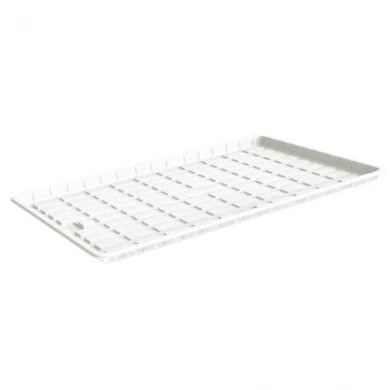 Cheap 4x6 White Plastic Hydroponic Rolling Greenhouse Mushroom Growing Trays With Drain