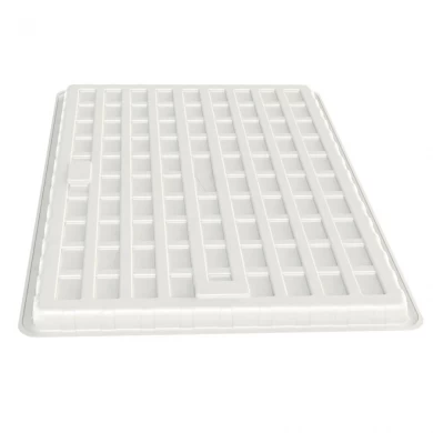 Cheap 4x6 White Plastic Hydroponic Rolling Greenhouse Mushroom Growing Trays With Drain