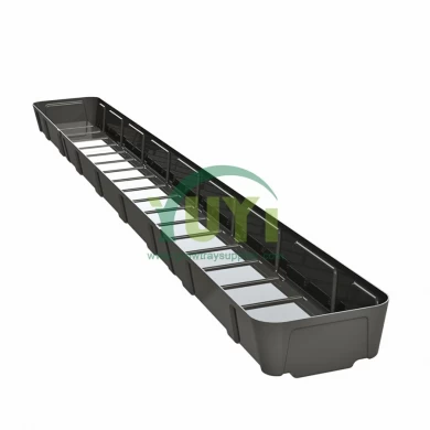 269mm Width Black ABS Plastic NFT Hydroponic Grow Gutter for Agriculture Farming Lettuce Strawberry Planting