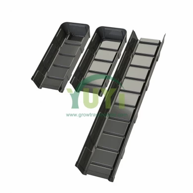 269mm Width Black ABS Plastic NFT Hydroponic Grow Gutter for Agriculture Farming Lettuce Strawberry Planting