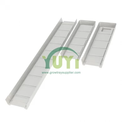 Small Trapezoid ABS Plastic Hydroponic NFT Channel Without Holes for Microgreens Vertical Racks Grow System
