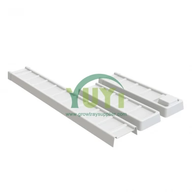 Small Trapezoid ABS Plastic Hydroponic NFT Channel Without Holes for Microgreens Vertical Racks Grow System
