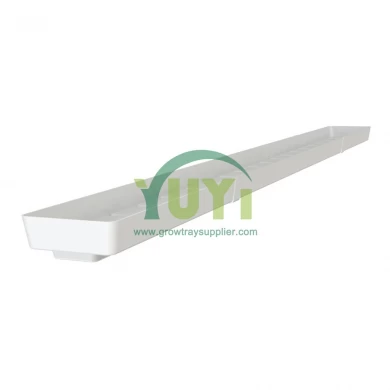 Small Trapezoid ABS Plastic Hydroponic NFT Channel Without Holes for Microgreens Vertical Racks Grow System