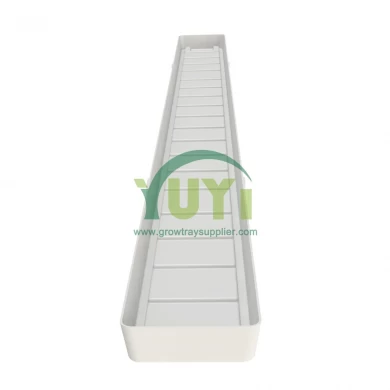 Small Trapezoid ABS Plastic Hydroponic NFT Channel Without Holes for Microgreens Vertical Racks Grow System