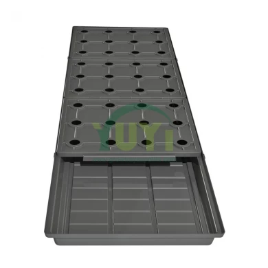 Custom Large Infinite 2x4 2x6 2x8 ABS Plastic Hydroponic Ebb and Flow Drain Table Tray with Lid for Grow Bed