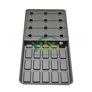 Mitindo mikubwa 2x4 miguu abs ya plastiki inakua tray na kifuniko kwa kilimo cha hydroponic cha wima cha viungo na mboga mboga