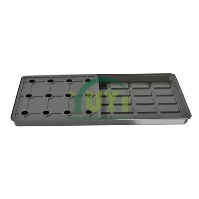 Mitindo mikubwa 2x4 miguu abs ya plastiki inakua tray na kifuniko kwa kilimo cha hydroponic cha wima cha viungo na mboga mboga