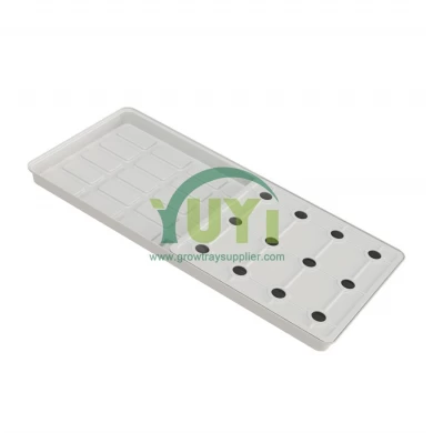 Forodha 24 Mashimo 2x4 White ABS Jedwali Kukua la plastiki na Trays za Mafuriko ya Mafuriko kwa mimea ya ndani