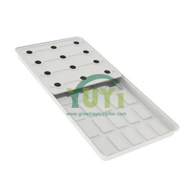 Forodha 24 Mashimo 2x4 White ABS Jedwali Kukua la plastiki na Trays za Mafuriko ya Mafuriko kwa mimea ya ndani