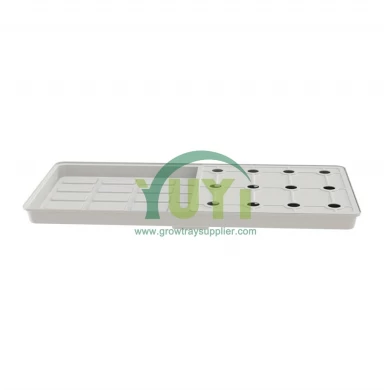 Forodha 24 Mashimo 2x4 White ABS Jedwali Kukua la plastiki na Trays za Mafuriko ya Mafuriko kwa mimea ya ndani
