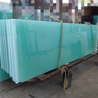 China kunxing glass factory frosted tempered glass for railing shower door building glass