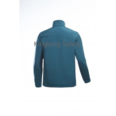 OEM nueva chaqueta de punto con cremallera, colores azules, chaqueta softshell a prueba de viento, suministro de China, chaqueta softshell con combinación de colores
