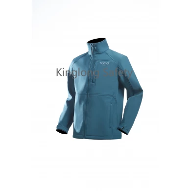 OEM new cardigan zipper collar blue colors windproof softshell jacket China supply color combination softshell jacket