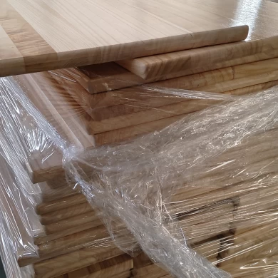 Paulowniahouten tafel, kruk, massief houten plaatoppervlak, UV-primer