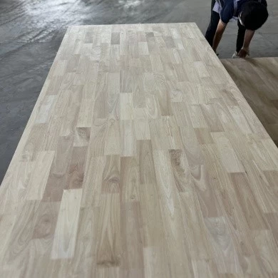 Zuidoost -Azië geïmporteerde rubberwood vaste houten panelen natuurlijke korrel hoge dichtheid fabriek directe verkoop kan worden aangepaste maat