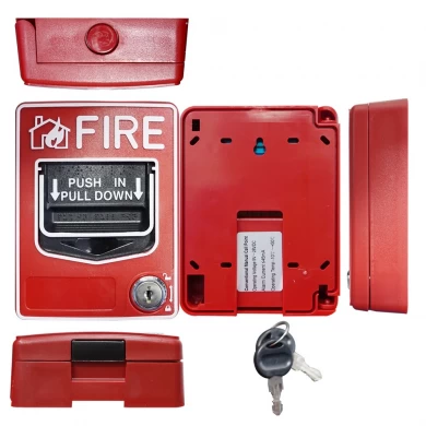 Key resettable Manual  press and psuh Call Point Fire Alarm call Button