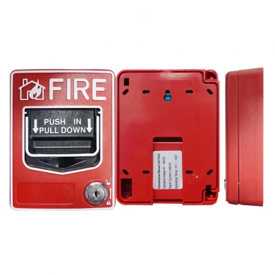 Key resettable Manual  press and psuh Call Point Fire Alarm call Button