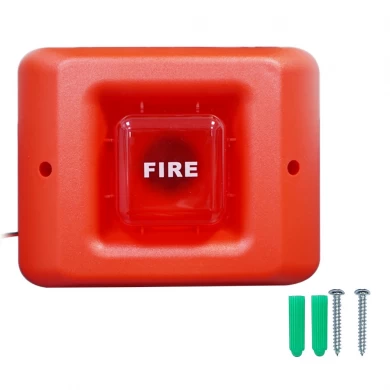 Wired 9~35V DC Fire alarm strobe light siren para sa fire alarm control system
