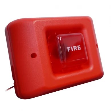 Sirena con luce stroboscopica per allarme antincendio cablata da 9 ~ 35 V CC per il sistema di controllo dell'allarme antincendio