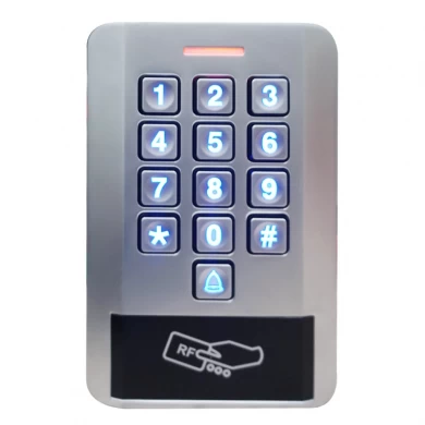 Teclado mecánico con carcasa metálica resistente al agua, teclado Em Rfid de 125khz, lector de tarjetas, teclado de Control de acceso independiente