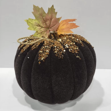 Senmasine Pumpkin Halloween With Glitter Mesh Black Artificial Leaves Ghost Eyes Pattern Baubles Skeleton Head - COPY - vdn5ih