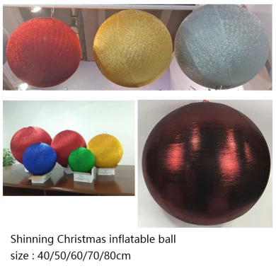 Senmasine Hanging Tinsel inflatable Christmas ball ornaments - Multiple colors available