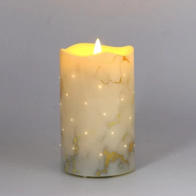 Senmasine 7,5*12,5 cm Flammenlose Kerze Led Bullet Lampenkopf Kunststoff Fiber Optic Flackernde Kerzen