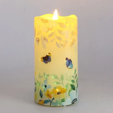 Senmasine 7,5*12,5 см беспламенная свеча, светодиодная пуля, головка лампы, пластиковые оптоволоконные мерцающие свечи