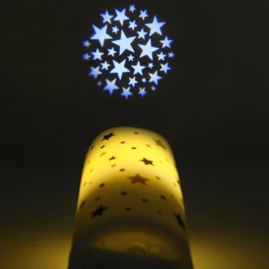 Senmasine – bougie de Projection statique, 7.5x15cm, projecteur d'étoiles, bougies sans flamme