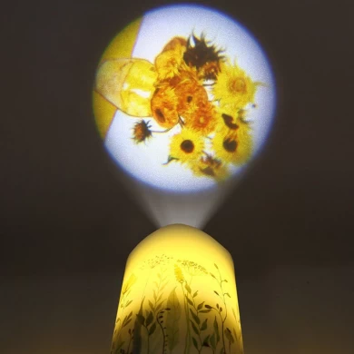 Statyczna świeca projekcyjna Senmasine 7,5 * 15 cm Lampa projektora gwiazdowego Świece bezpłomieniowe