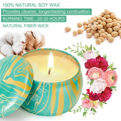 El regalo perfumado vela de la cera de soja de Senmasine 8pcs fija las velas perfumadas del Aromatherapy de lujo de la etiqueta personalizada