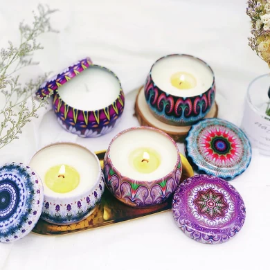 Senmasine 12 pezzi di candele profumate fai da te in cera di soia set regalo di lusso con logo personalizzato per aromaterapia