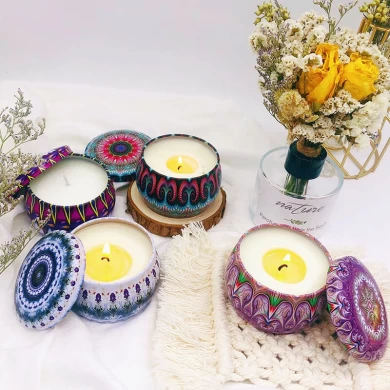 El regalo de lujo de la vela perfumada DIY de la cera de soja de Senmasine 12pcs fija el aromaterapia de encargo del logotipo