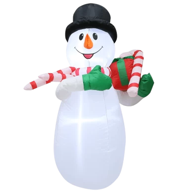 Senmasine Boneco de neve de Natal inflável interno e externo para decoração de quintal com luzes LED
