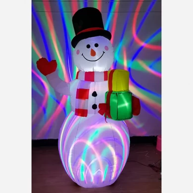 Senmasine クリスマス雪だるまインフレータブル屋内屋外爆破庭の装飾 LED ライト