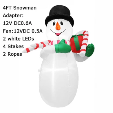 Senmasine Bonhomme de neige gonflable de Noël avec lumières LED pour cour intérieure et extérieure, décoration festive de Noël